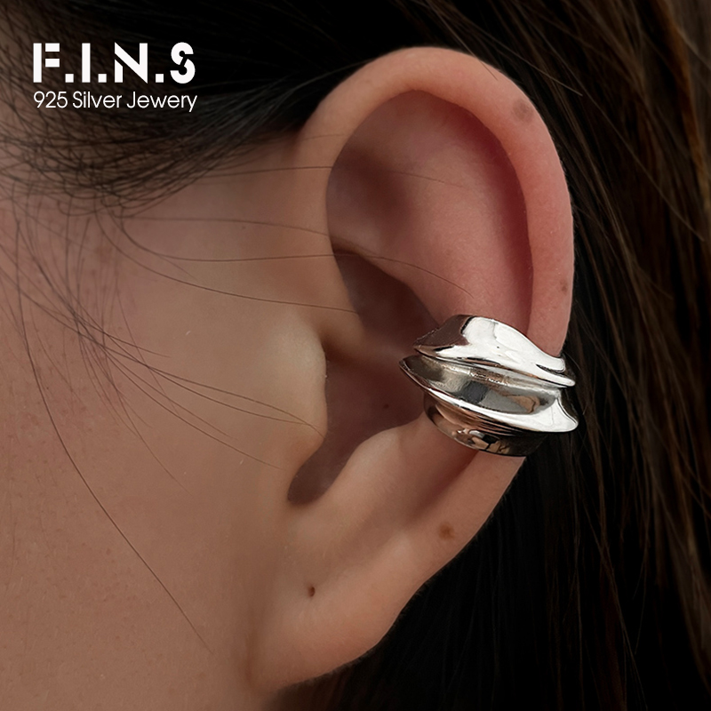 Ear Cuff No Piercing - F.I.N.S 1PC Übertrieben Breite S925 Sterling