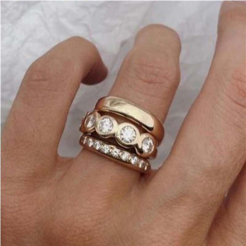 Statement Cocktail Ring - ORZTOON Mode 2024 Neue Geometrische Inlay