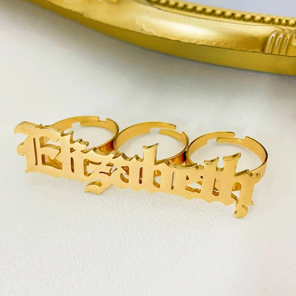 Benutzerdefinierter Namensring – Statement Cocktail Ring Bewertung und Preis