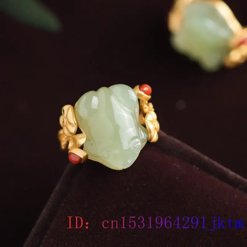 Grüne Jade Frosch Ringe Charms – Sterling Silver Ring Bewertung und Preis