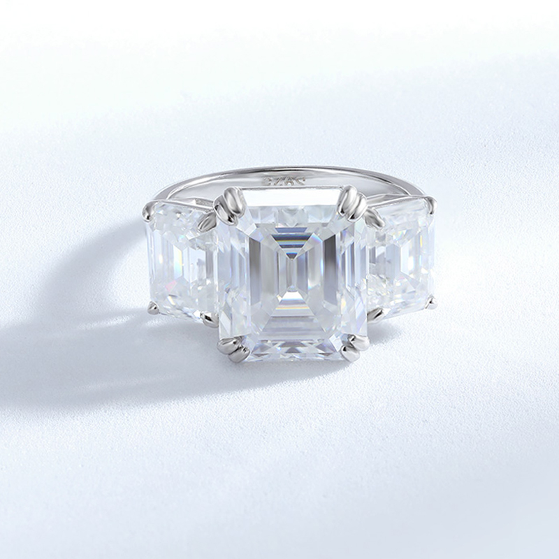 Smyoue 12cttw Smaragdschliff-V – Statement Cocktail Ring Bewertung und Preis