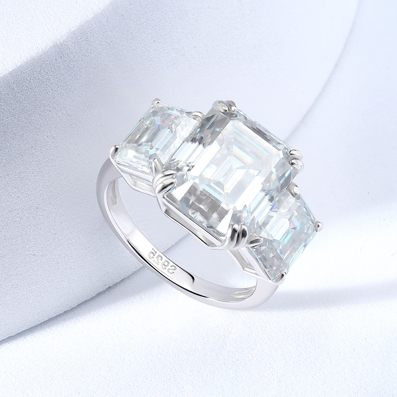 Smyoue 12cttw Smaragdschliff-V – Statement Cocktail Ring Bewertung und Preis