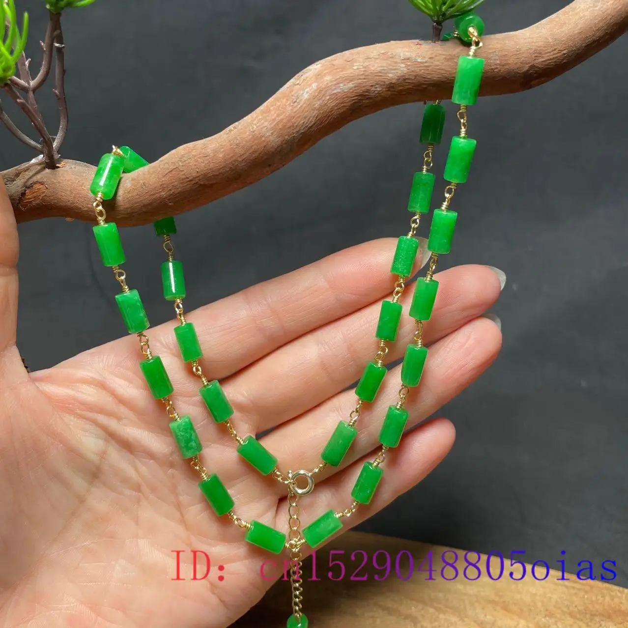 Grüne Jade-Perlen-Halskette, V – Jewelry & Watches Vitopoulos Bewertung und Preis