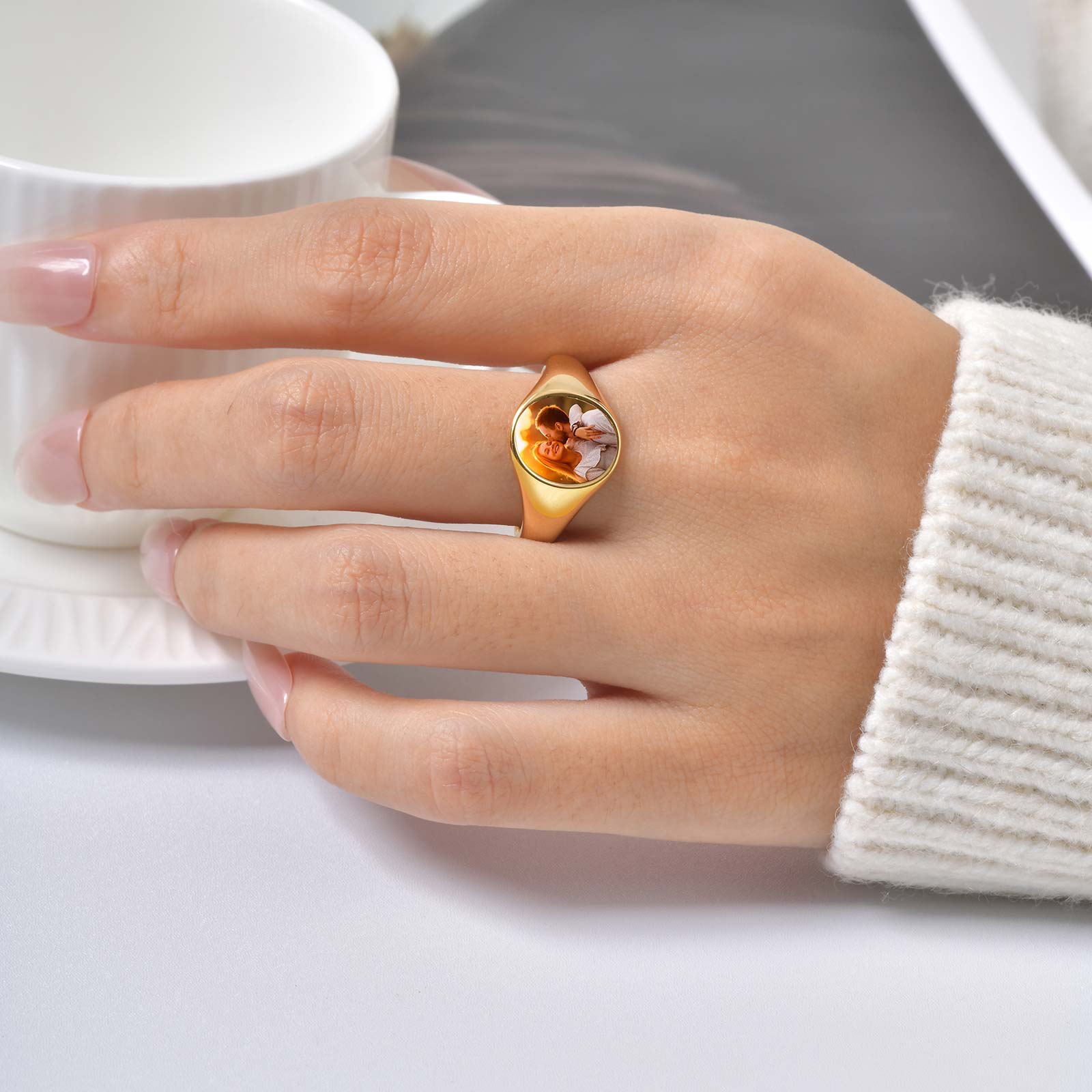 Benutzerdefinierter Foto-Siege – Statement Cocktail Ring Bewertung und Preis