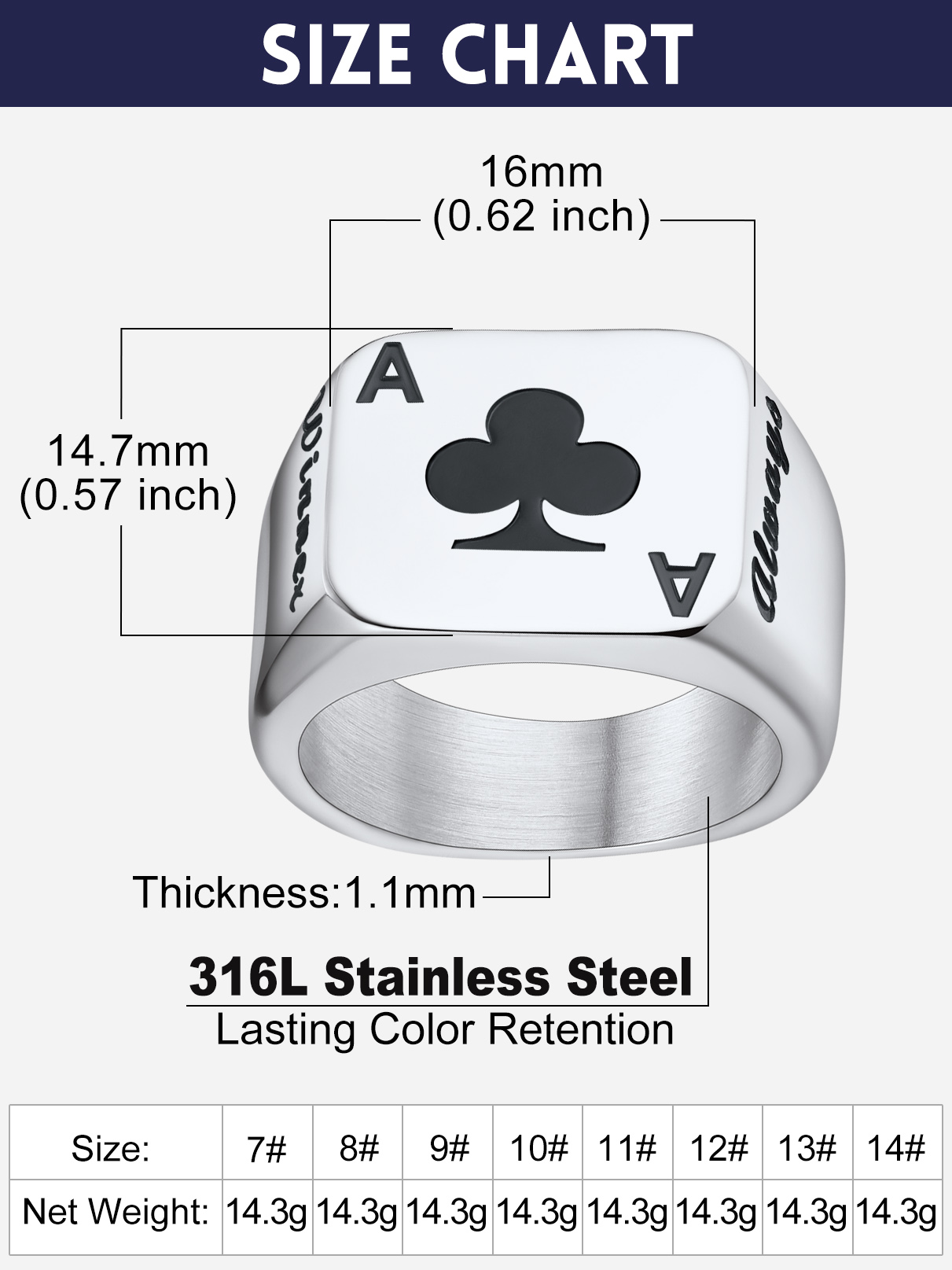 U7 Maßgeschneiderte quadratisc – Statement Cocktail Ring Bewertung und Preis