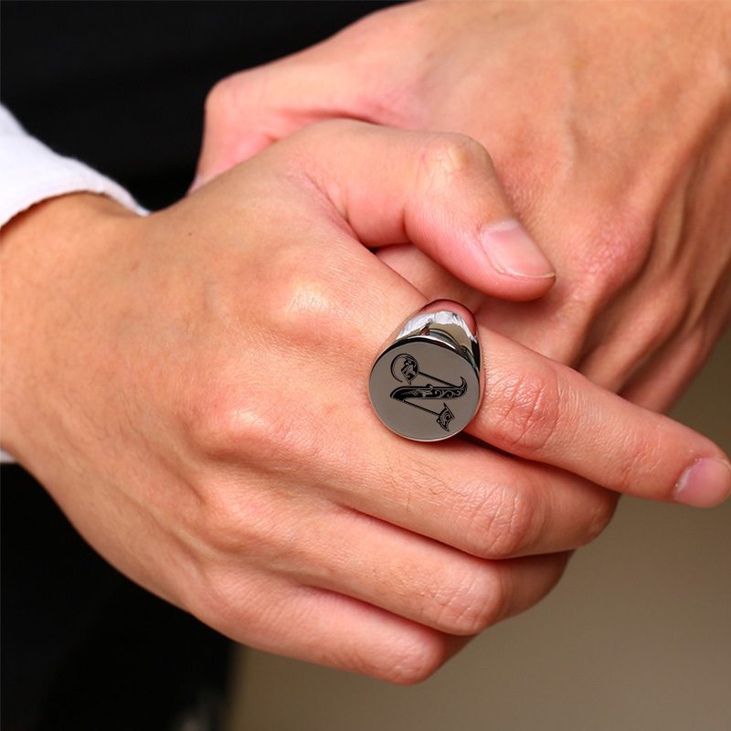 Vnox Stilvolle Muster Schrift  – Statement Cocktail Ring Bewertung und Preis