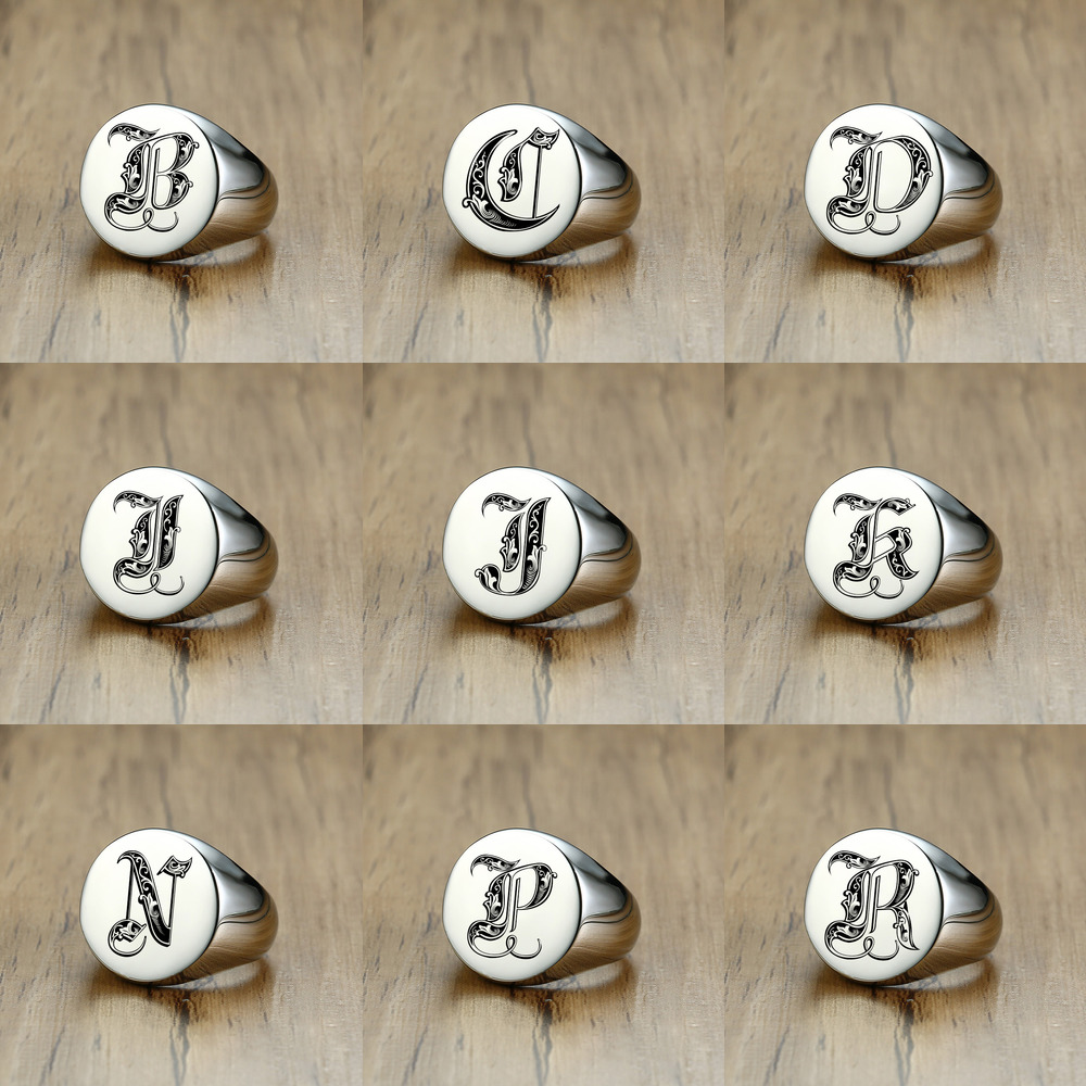 Vnox Stilvolle Muster Schrift  – Statement Cocktail Ring Bewertung und Preis